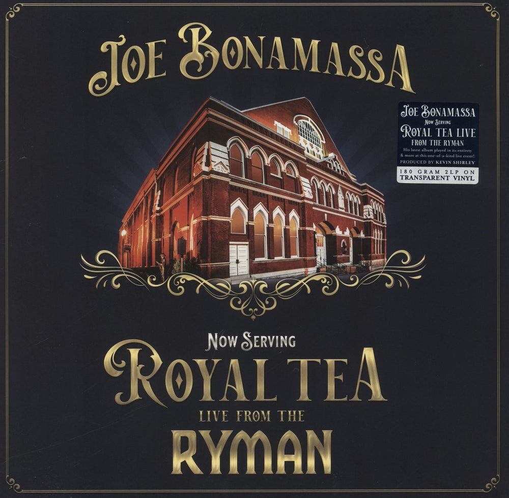 Joe Bonamassa Now Serving: Royal Tea Live From The Ryman - 180 Gram Transparent Vinyl UK 2-LP vinyl record set (Double LP Album) PRD76411