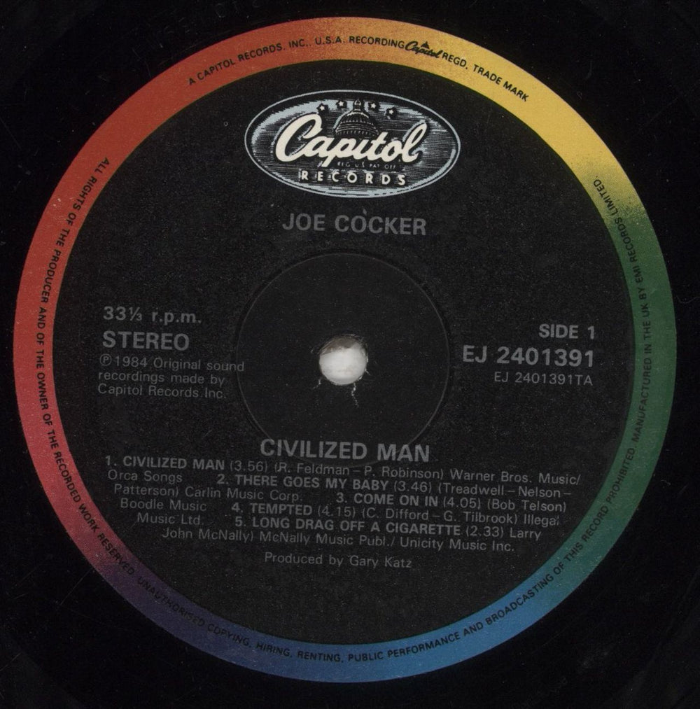 Joe Cocker Civilized Man UK vinyl LP album (LP record) JOELPCI547465