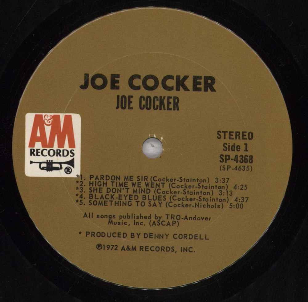 Joe Cocker Joe Cocker US vinyl LP album (LP record) JOELPJO839499