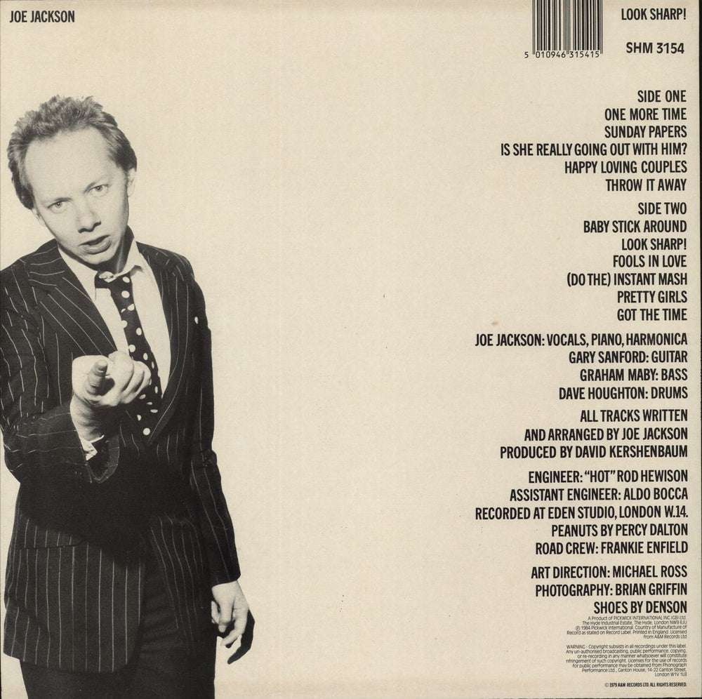 Joe Jackson Look Sharp! UK vinyl LP album (LP record) 5010946315415