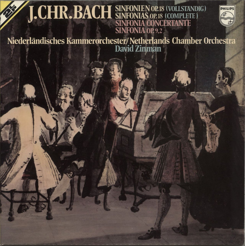Johann Christian Bach Sinfonien Op. 18 (Vollständig) / Sinfonia Concertante / Sinfonia Op. 9,2 - White Label Test Pressing Dutch Promo 2-LP vinyl record set (Double LP Album) 6780025