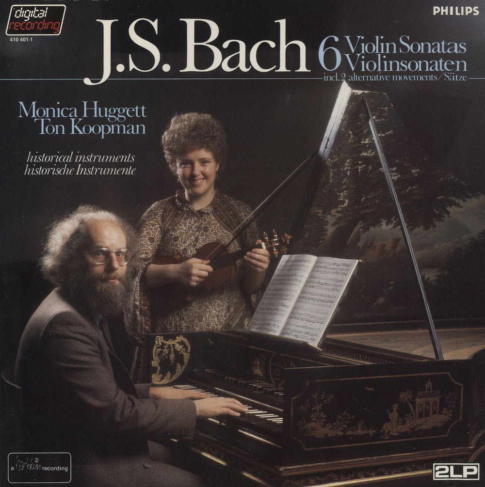 Johann Sebastian Bach 6 Violin Sonatas UK 2-LP vinyl record set (Double LP Album) 410401-1