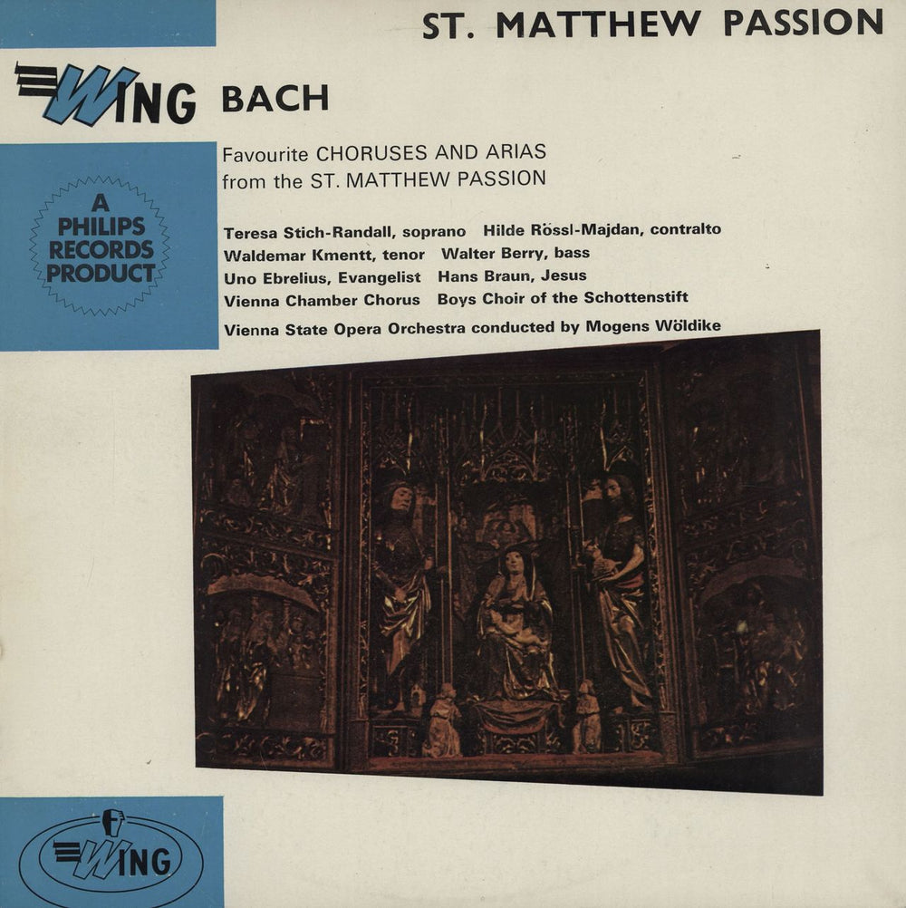 Johann Sebastian Bach Choruses And Arias From The St. Mathhew Passion UK vinyl LP album (LP record) WL1070