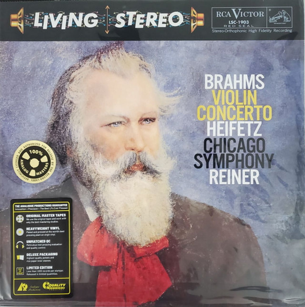 Johannes Brahms Concerto In D, Op. 77 - Remastered Stereo 180 Gram - Sealed US vinyl LP album (LP record) AAPC-1903