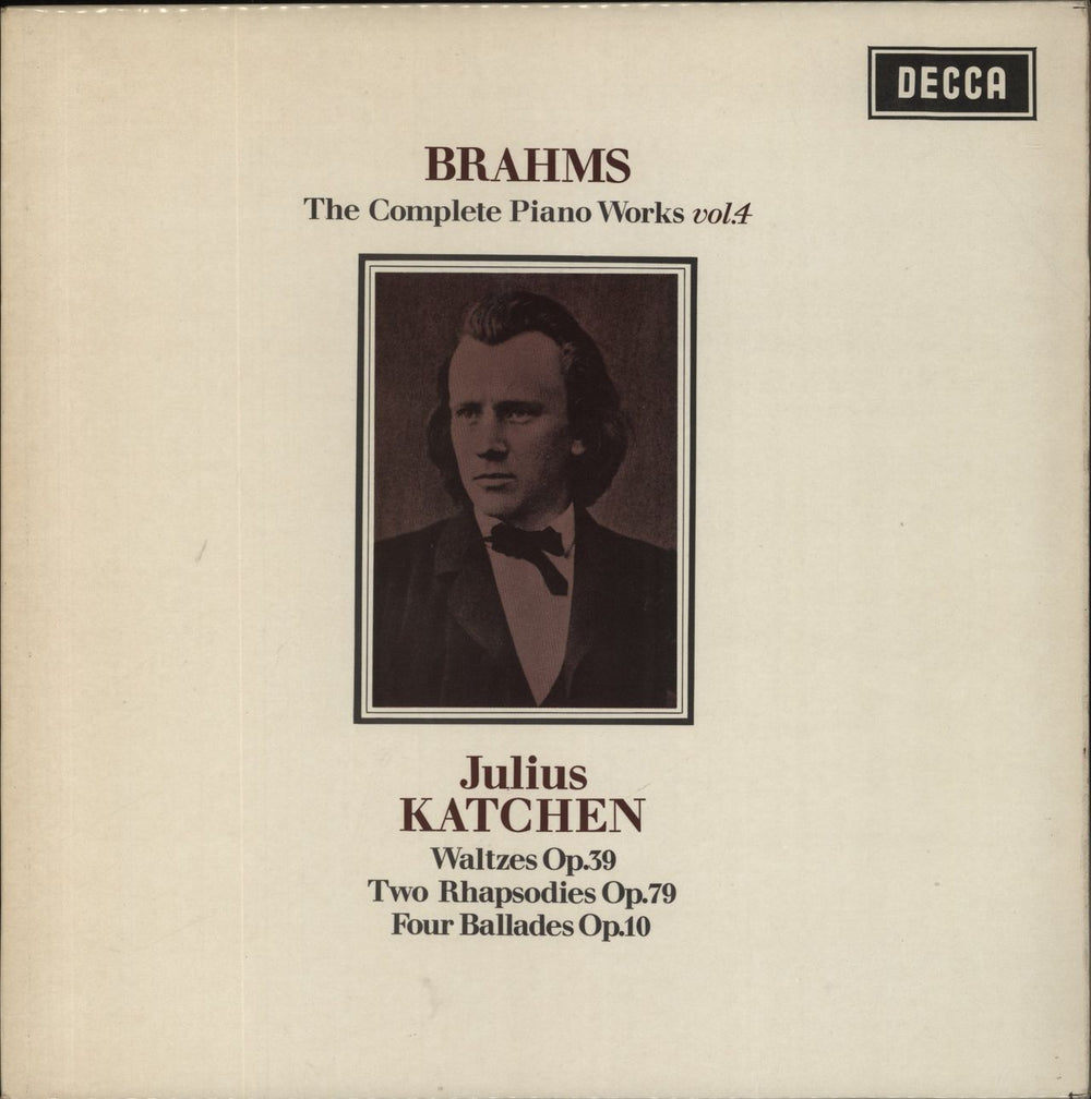 Johannes Brahms The Complete Piano Works Vol. 4 UK vinyl LP album (LP record) SXL6160