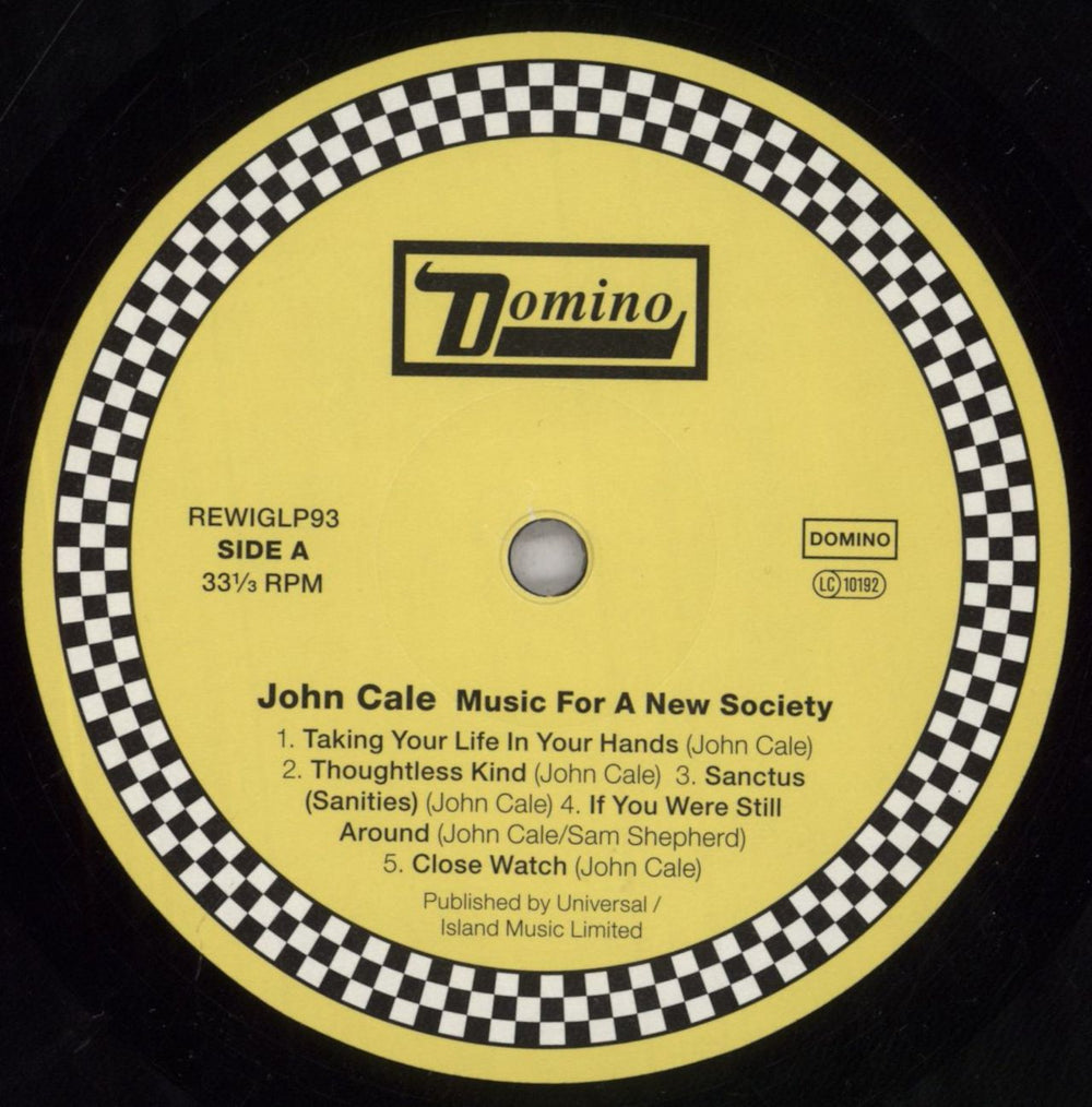 John Cale Music For A New Society - 180g UK vinyl LP album (LP record) JCALPMU837325