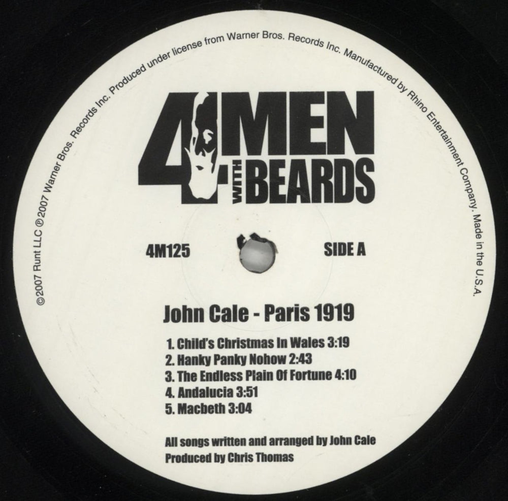 John Cale Paris 1919 - EX US vinyl LP album (LP record) JCALPPA852775