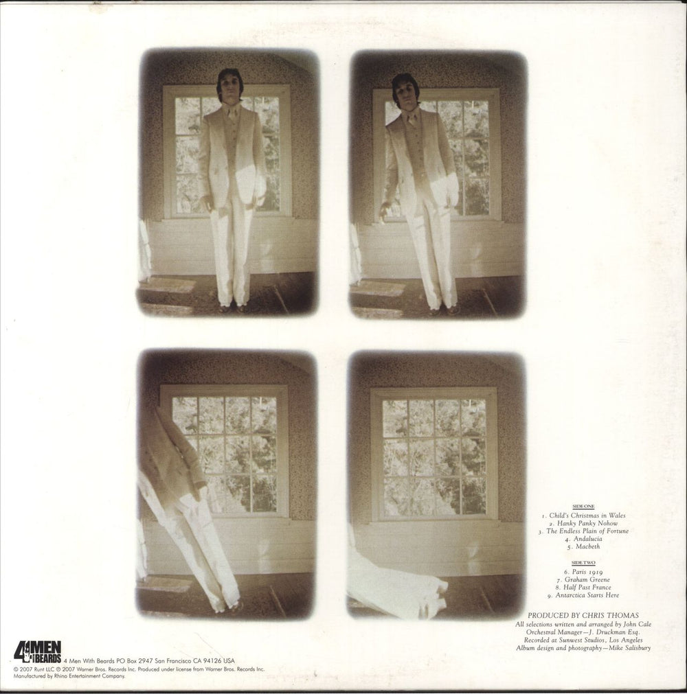 John Cale Paris 1919 - VG US vinyl LP album (LP record) 646315112511