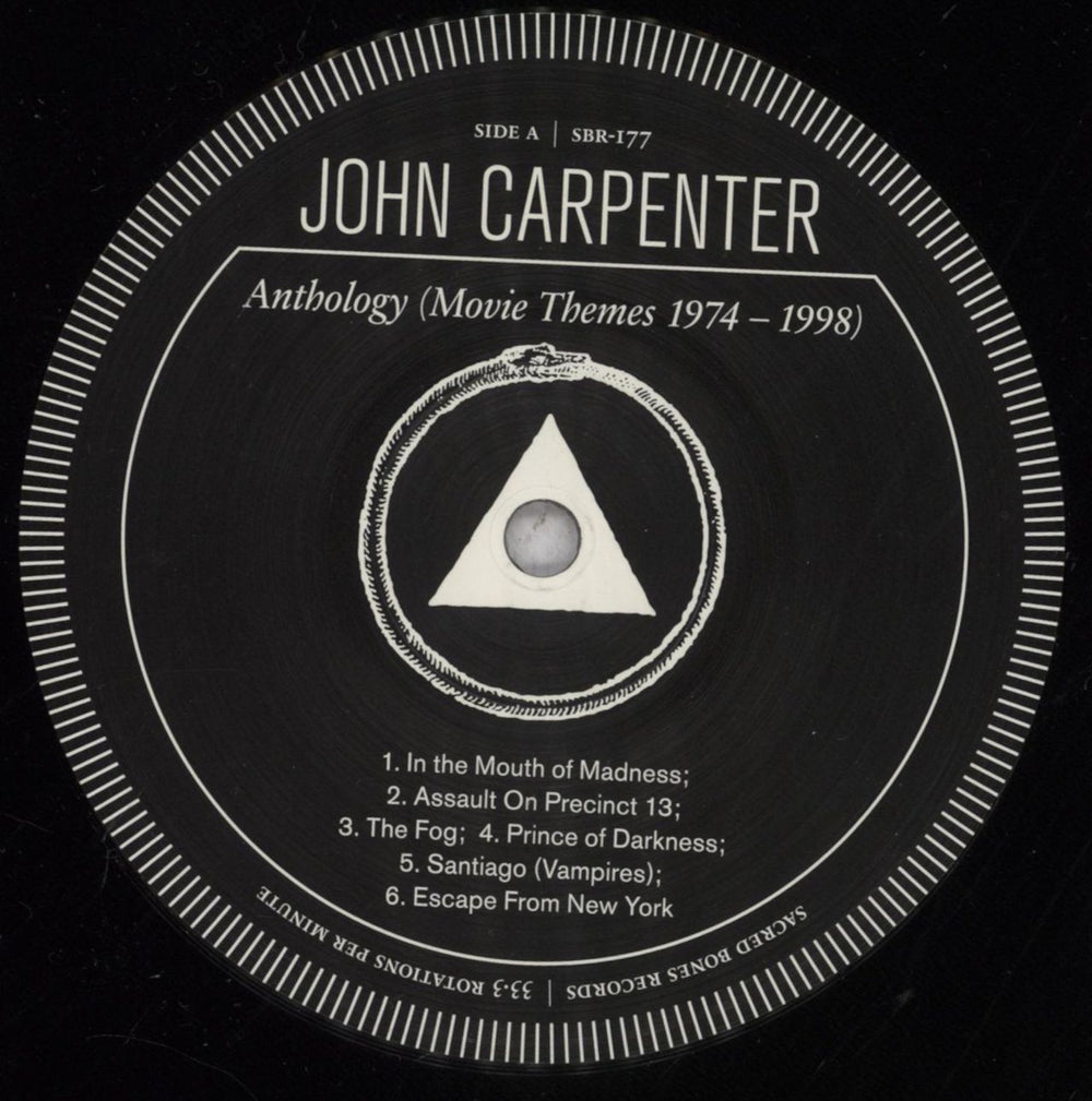 John Carpenter Anthology (Movie Themes 1974-1998) US vinyl LP album (LP record) JZVLPAN730220