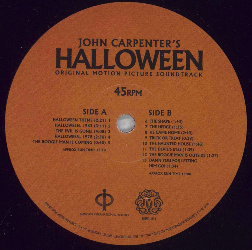 John Carpenter Halloween - 180gm - Stickered sleeve US vinyl LP album (LP record) JZVLPHA844282