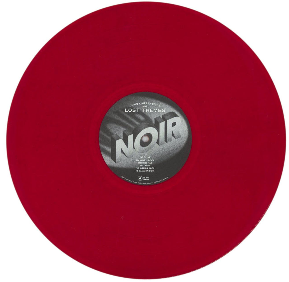 John Carpenter Lost Themes No 4 'Noir' - Red Vinyl US vinyl LP album (LP record) JZVLPLO841180