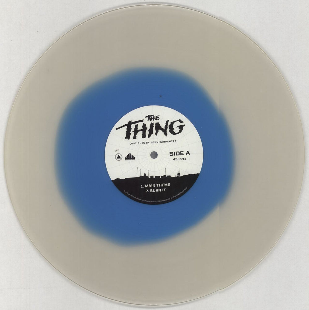 John Carpenter The Thing: Lost Cues - 180g - Blue in Clear Vinyl US 12" vinyl single (12 inch record / Maxi-single) JZV12TH856960