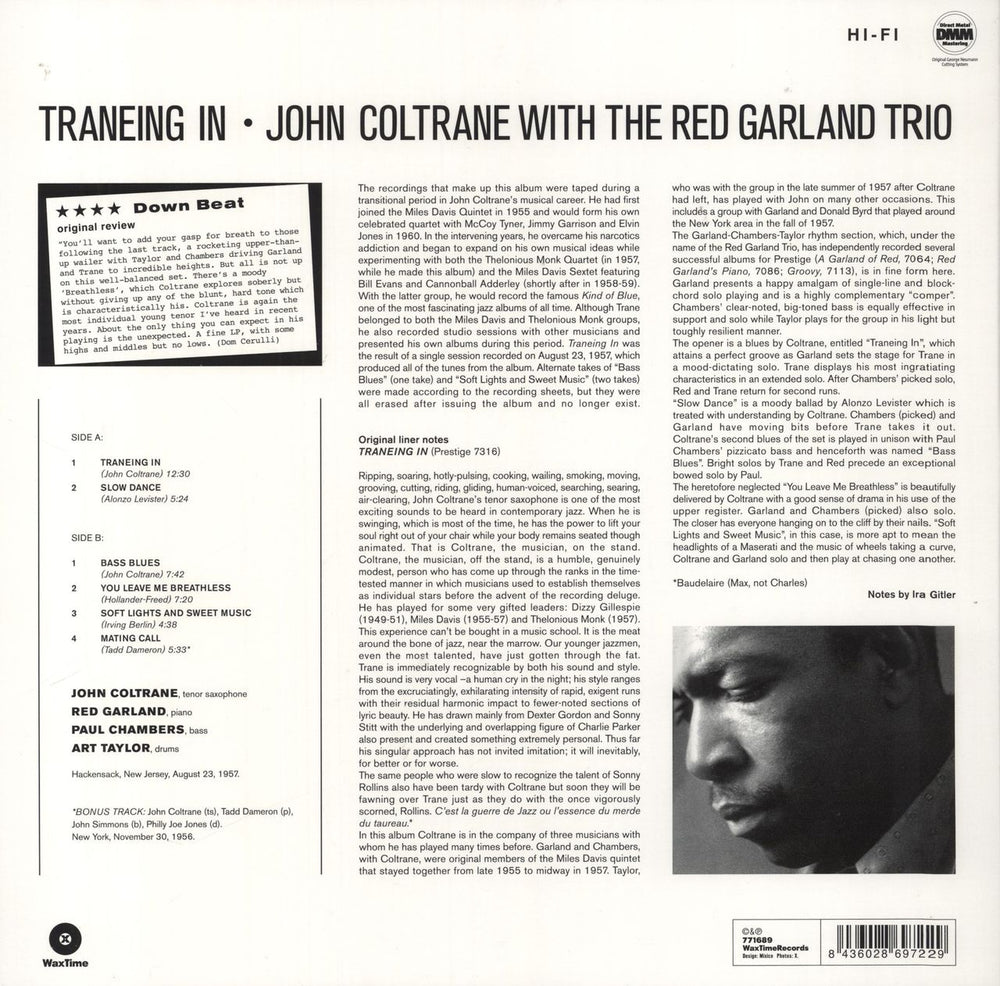 John Coltrane Traneing In UK vinyl LP album (LP record) 8436028697229