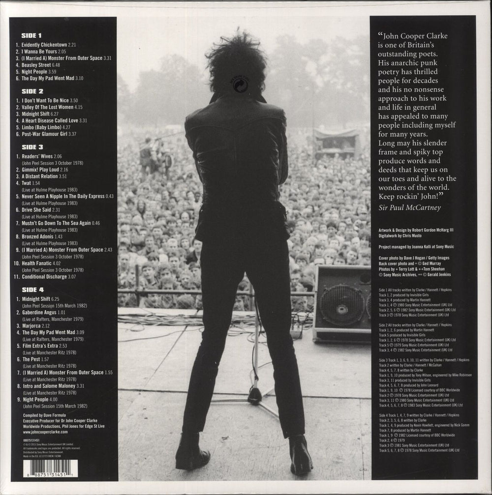 John Cooper Clarke Anthologia Highlights - Sealed UK 2-LP vinyl record set (Double LP Album)