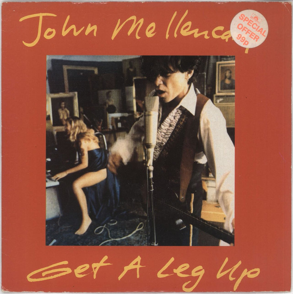 John Cougar Mellencamp Get A Leg Up UK Promo 7" vinyl single (7 inch record / 45) MER354