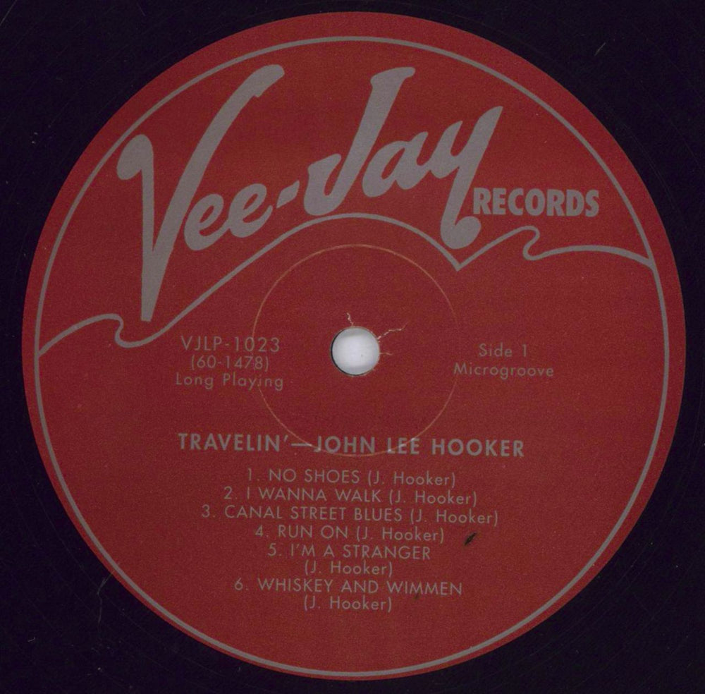 John Lee Hooker Travelin' US vinyl LP album (LP record) JLHLPTR831459