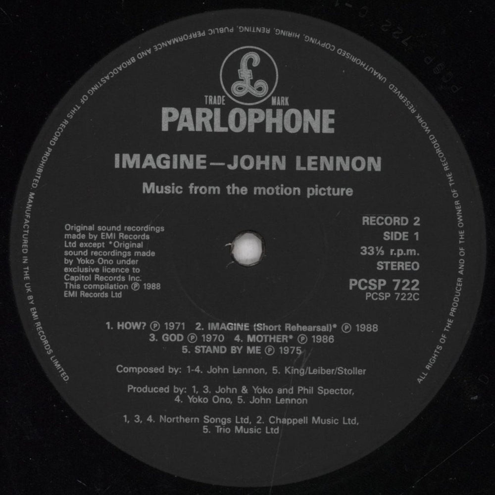 John Lennon Imagine: John Lennon - EX UK 2-LP vinyl record set (Double LP Album) LEN2LIM712860