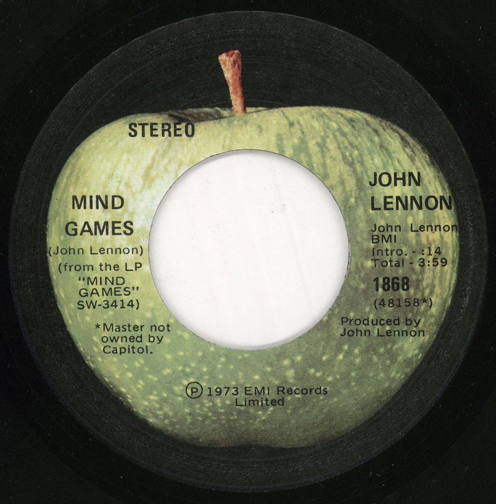 John Lennon Mind Games US 7" vinyl single (7 inch record / 45) LEN07MI60919