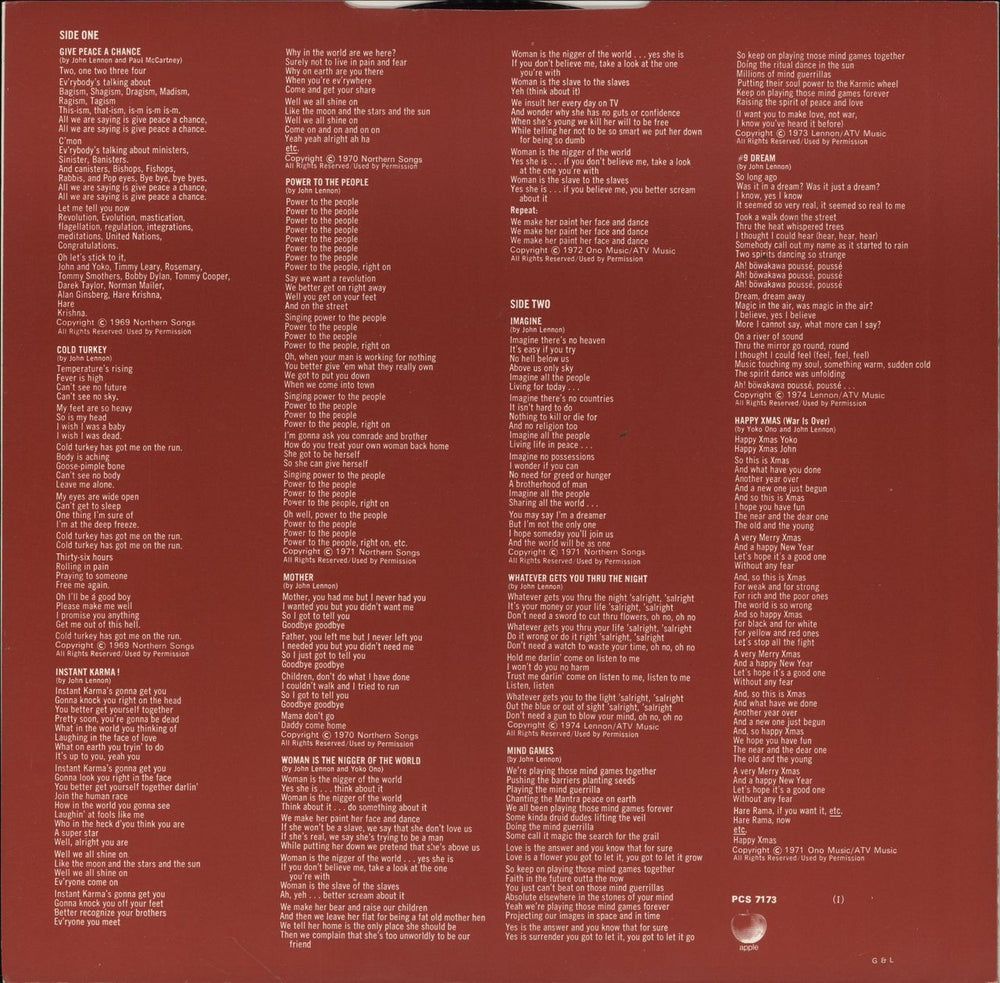 John Lennon Shaved Fish - 2nd UK vinyl LP album (LP record)