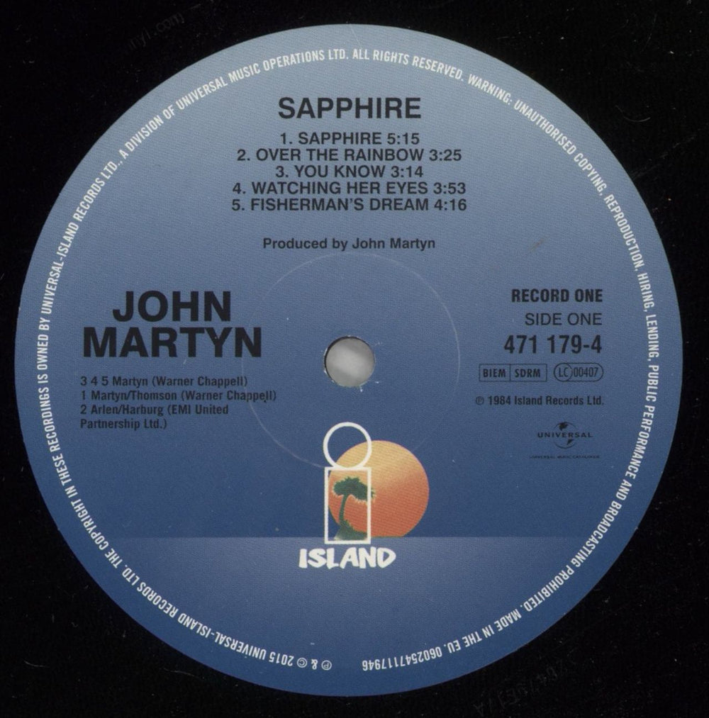 John Martyn Sapphire - 180gm UK 2-LP vinyl record set (Double LP Album) JMY2LSA866990
