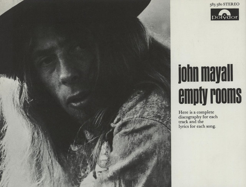 John Mayall Empty Rooms + Insert - EX UK vinyl LP album (LP record)