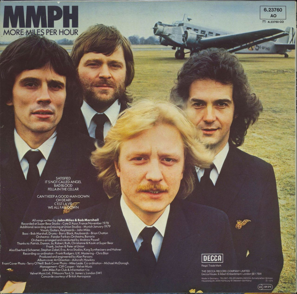 John Miles MMPH: More Miles Per Hour German vinyl LP album (LP record)