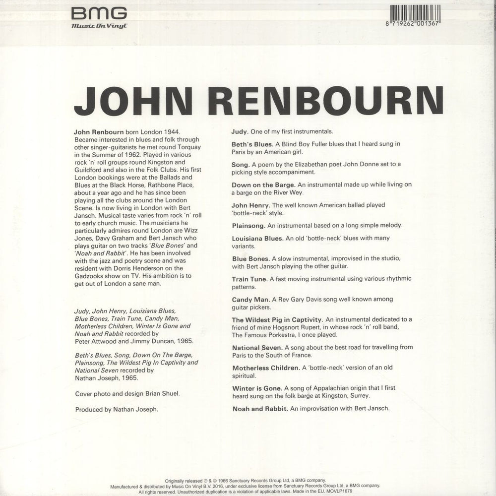 John Renbourn John Renbourn - 180gm UK vinyl LP album (LP record)