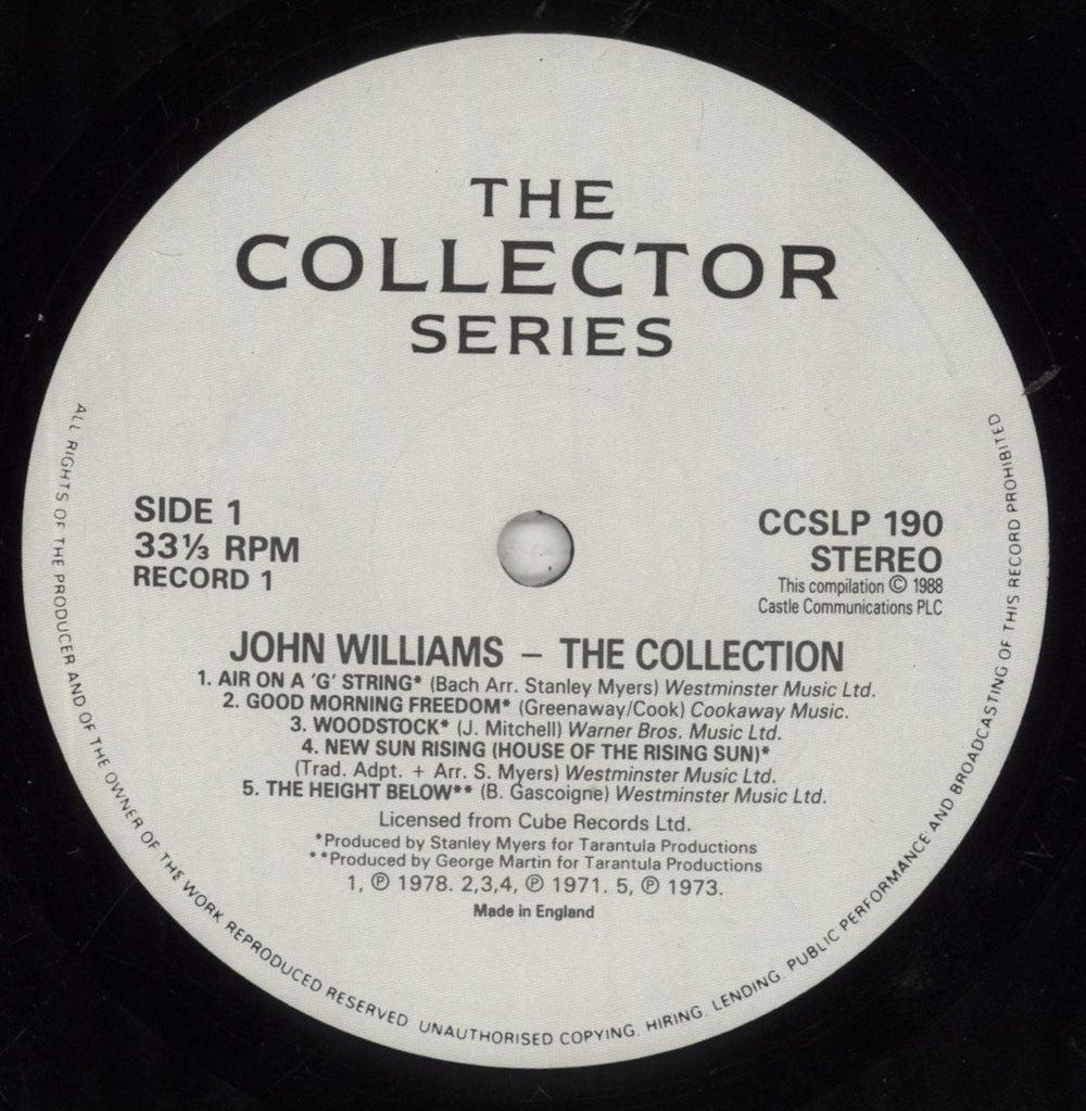 John Williams (Guitarist) The Collection UK 2-LP vinyl record set (Double LP Album) WLA2LTH785201