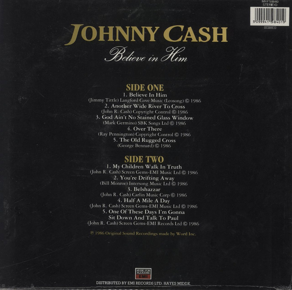 Johnny Cash Believe In Him - Sealed UK vinyl LP album (LP record) 5099941584019