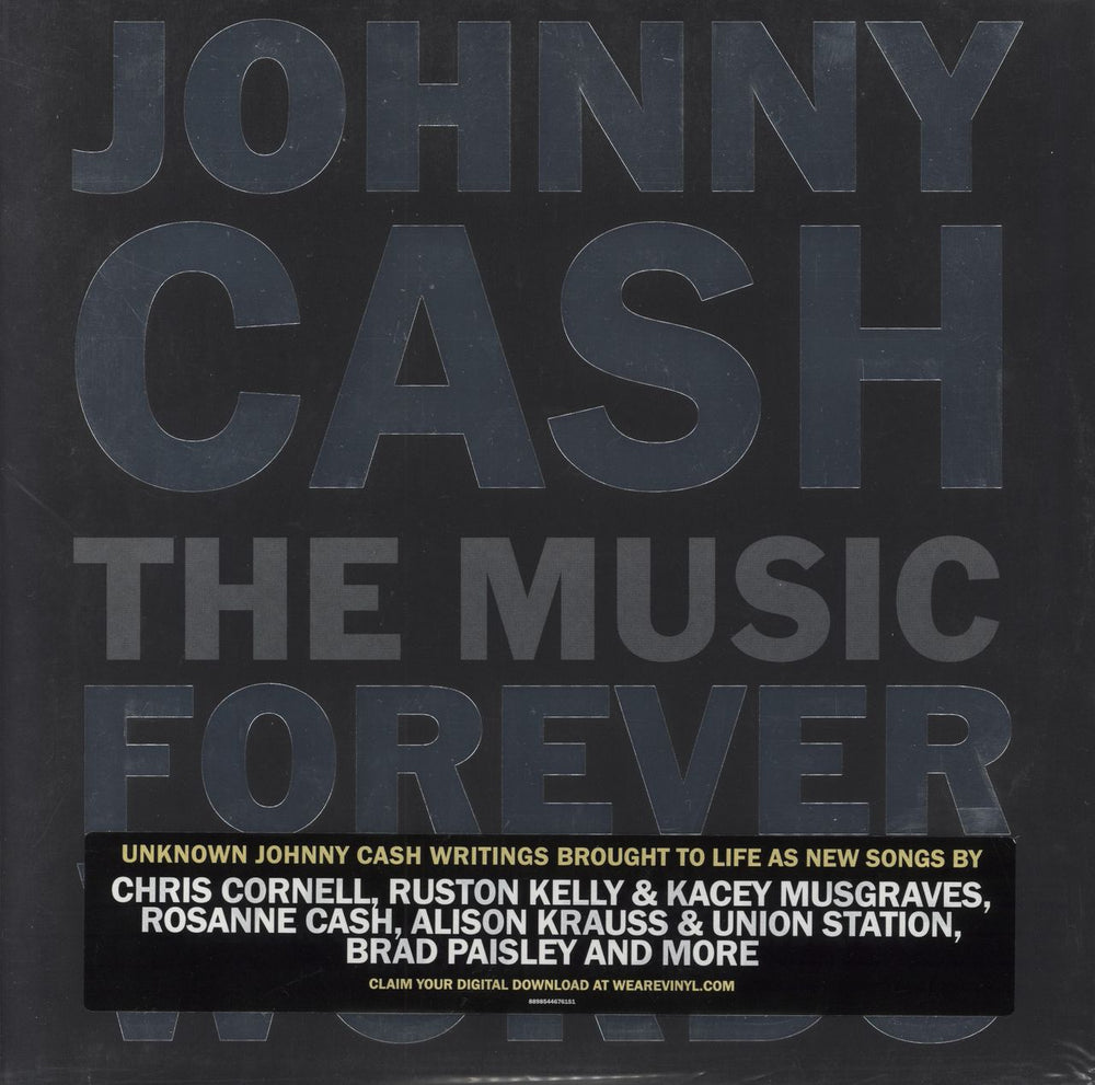 Johnny Cash Johnny Cash: Forever Words UK 2-LP vinyl record set (Double LP Album) 88985446761