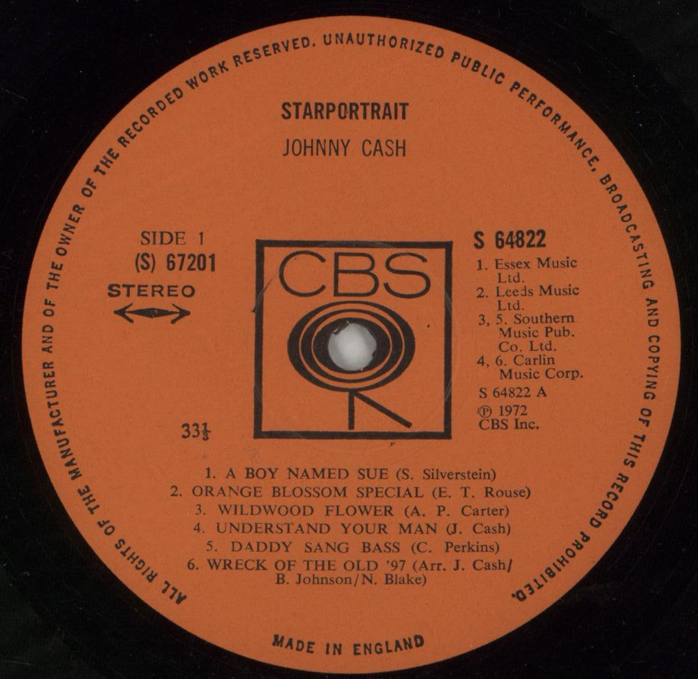 Johnny Cash Starportrait - 1st - EX UK 2-LP vinyl record set (Double LP Album) JCS2LST868904