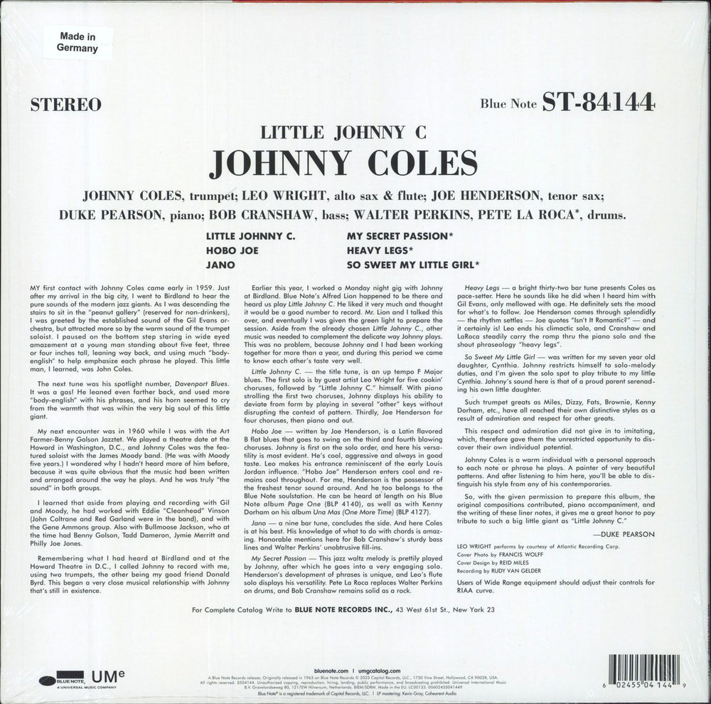 Johnny Coles Little Johnny C - 180gm - Sealed UK vinyl LP album (LP record)