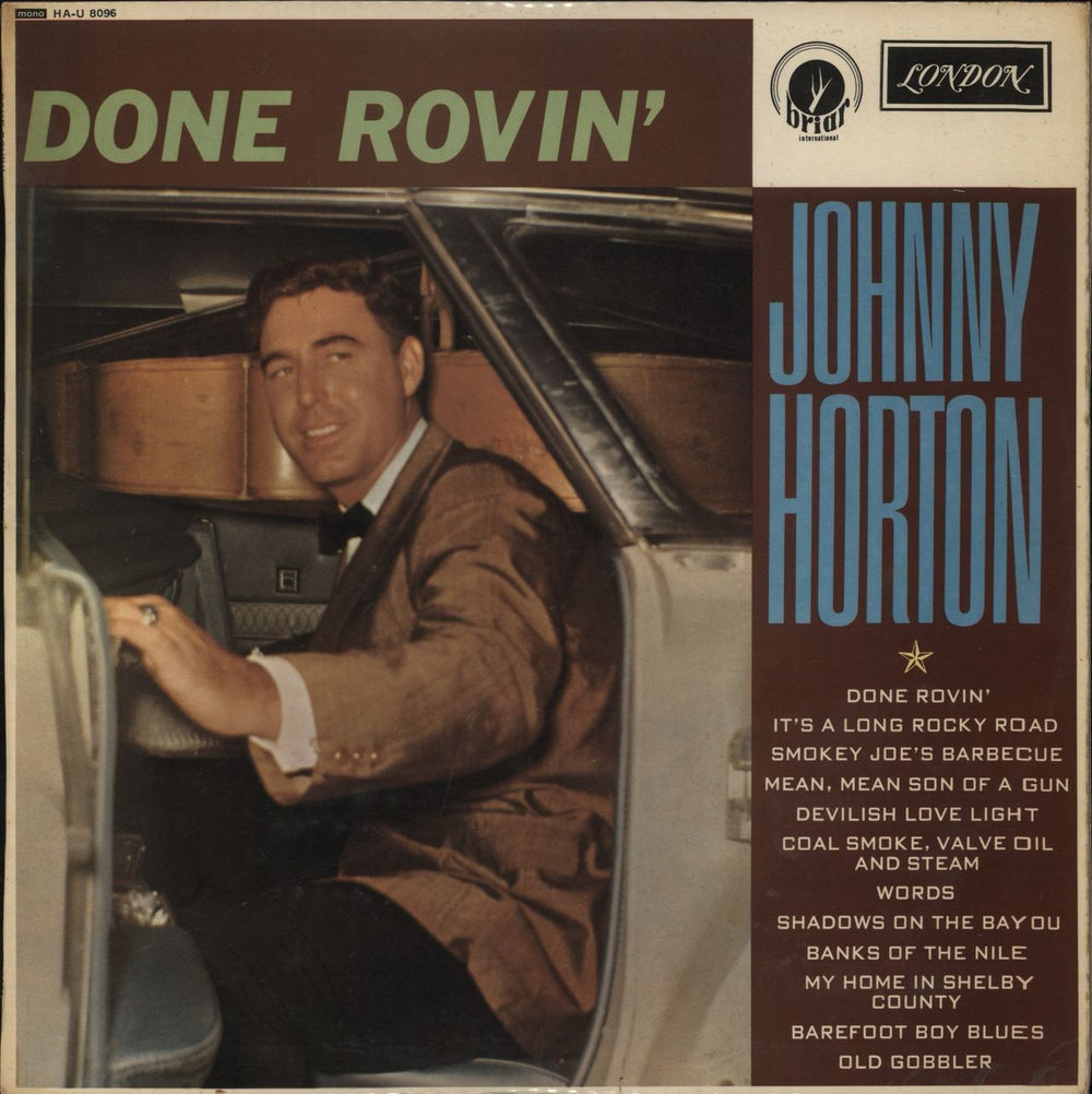 Johnny Horton Done Rovin' UK vinyl LP album (LP record) HA-U8096