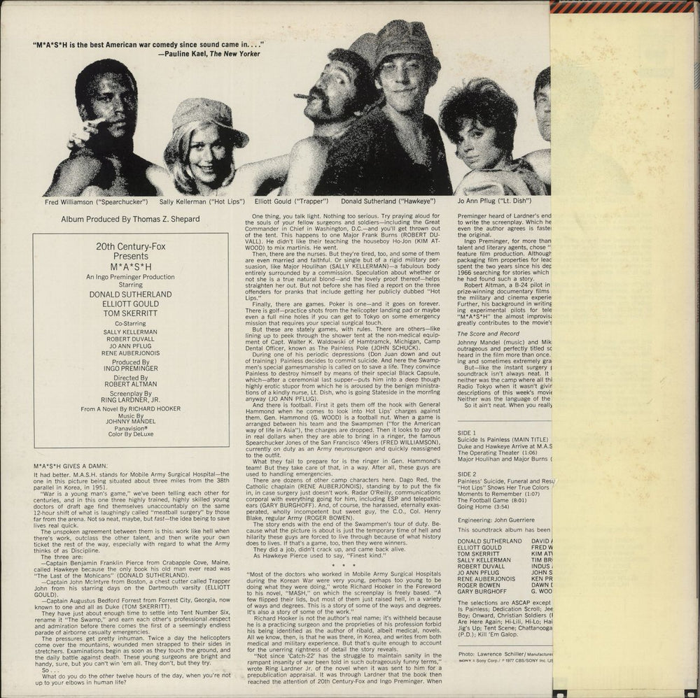 Johnny Mandel M*A*S*H Japanese Promo vinyl LP album (LP record)