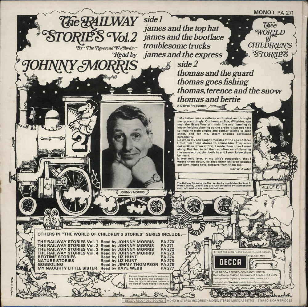 Johnny Morris The Railway Stories Vol. 2 UK vinyl LP album (LP record)