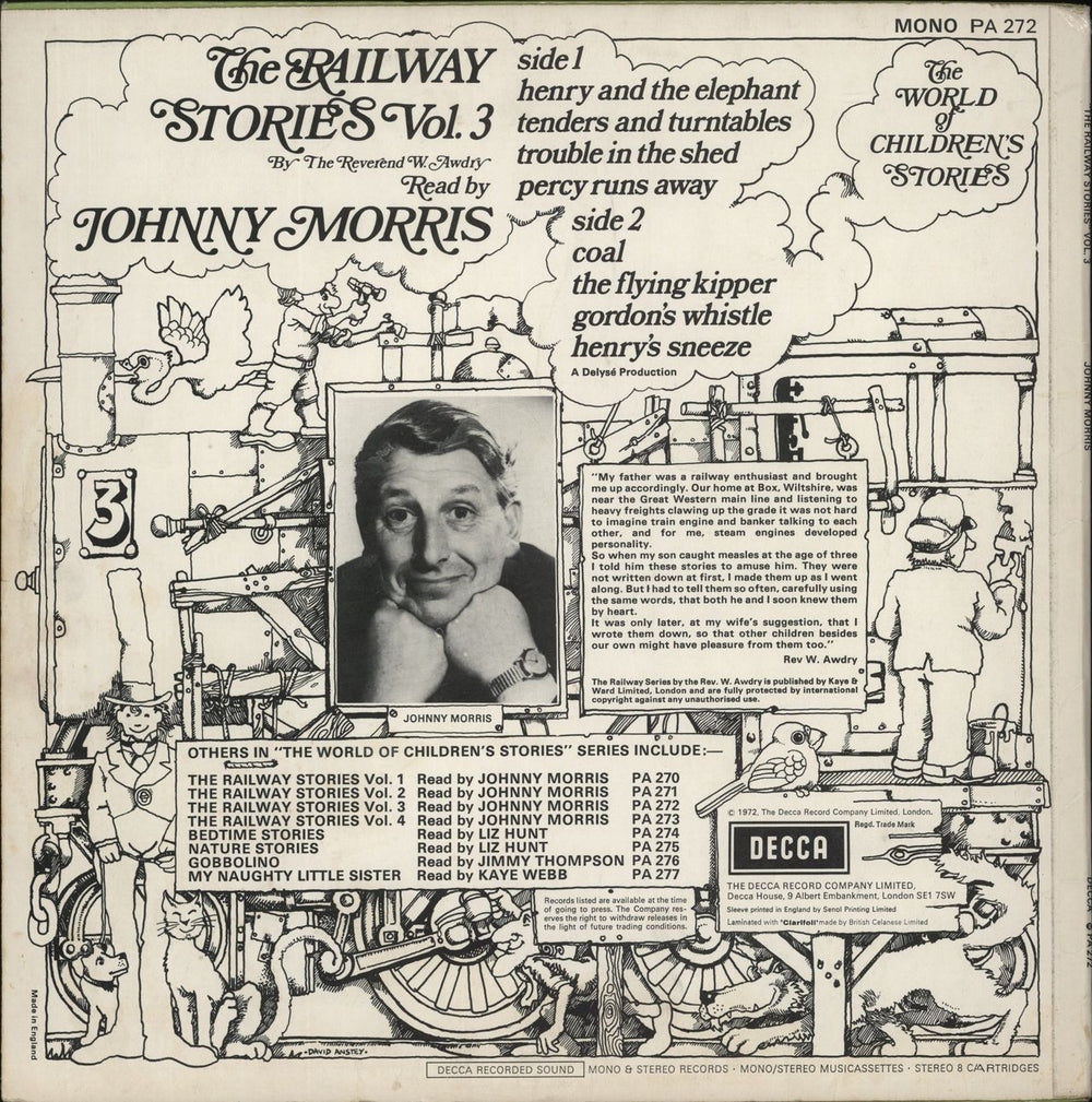 Johnny Morris The Railway Stories Vol. 3 UK vinyl LP album (LP record)