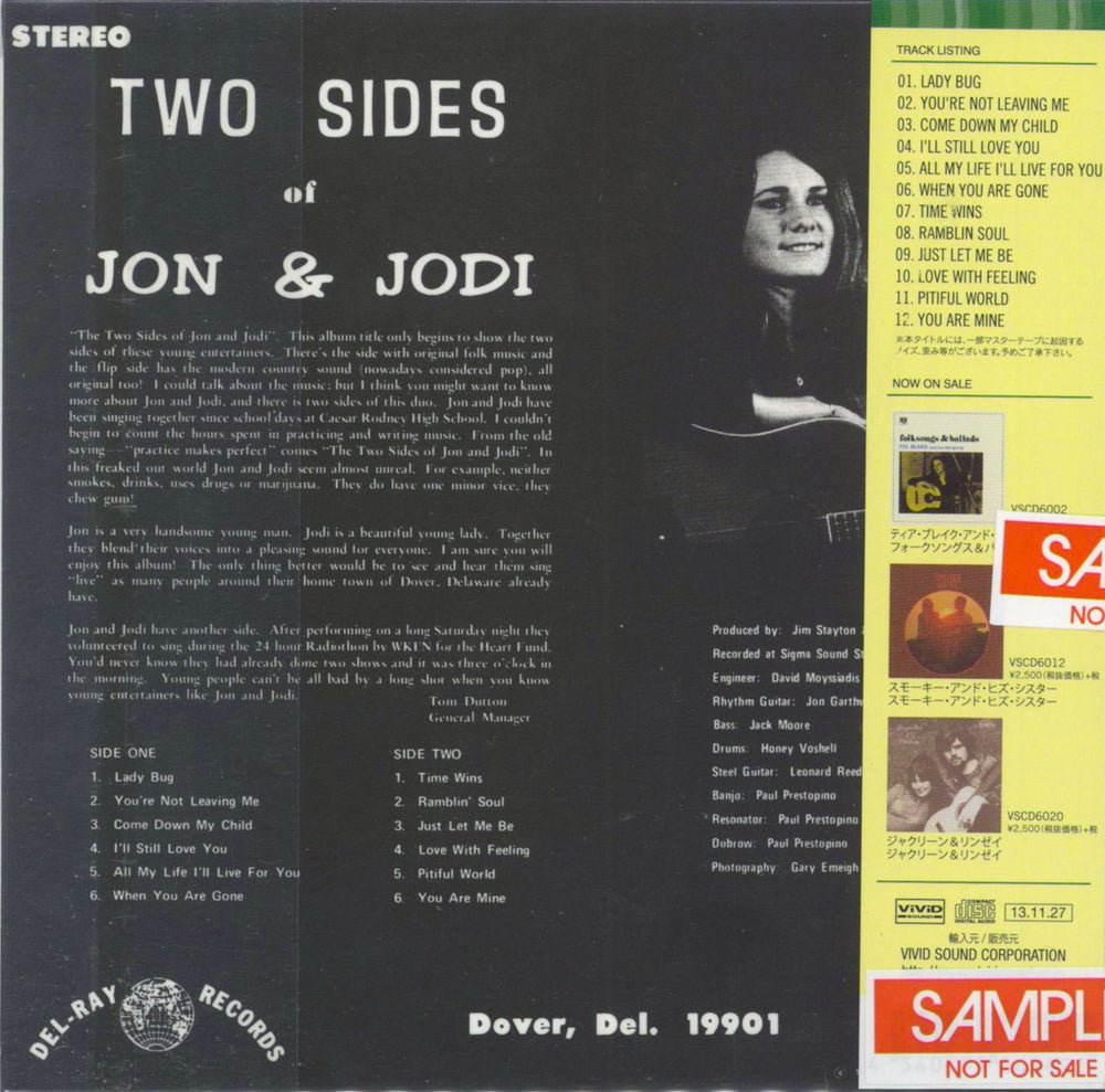 Jon & Jodi Two Sides Of Jon & Jodi Japanese CD album (CDLP)