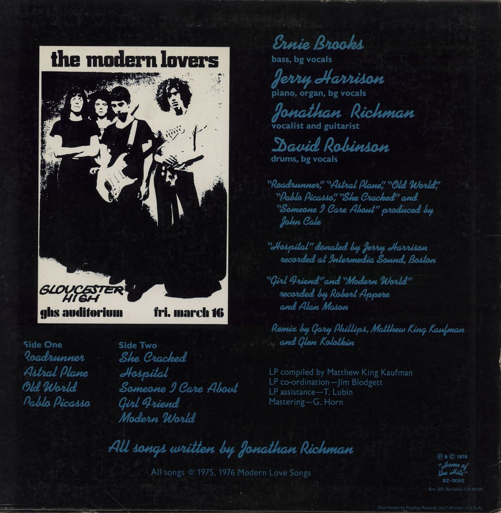 Jonathan Richman & The Modern Lovers The Modern Lovers US vinyl LP album (LP record)