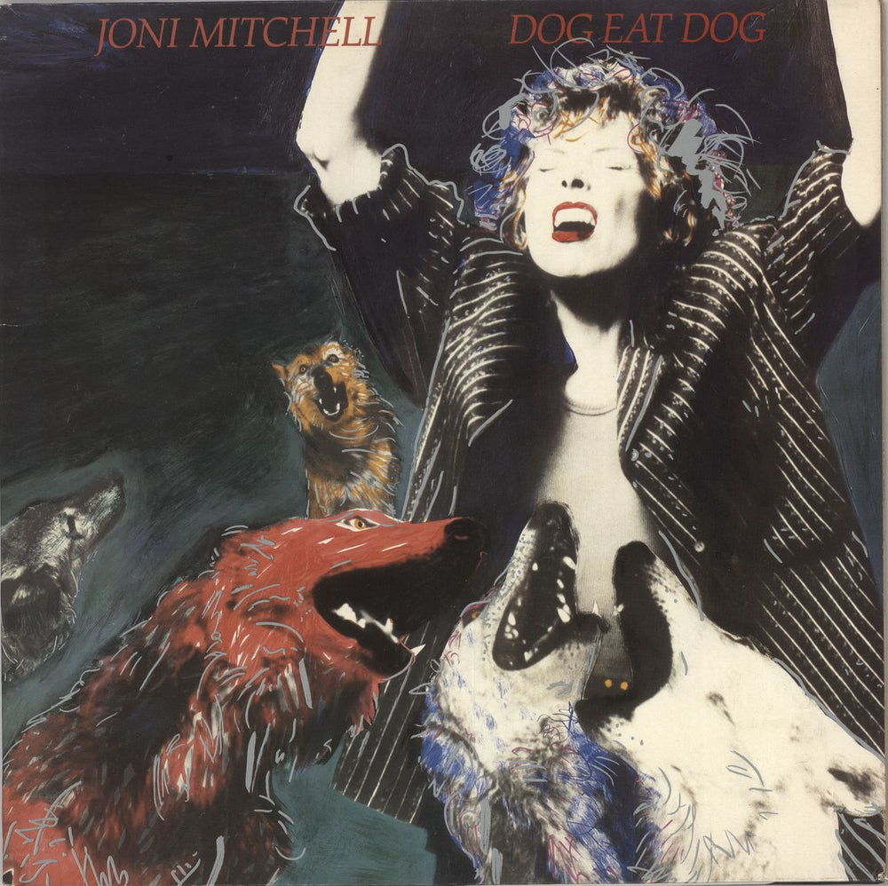 Joni Mitchell Dog Eat Dog Dutch vinyl LP album (LP record) GEF26455