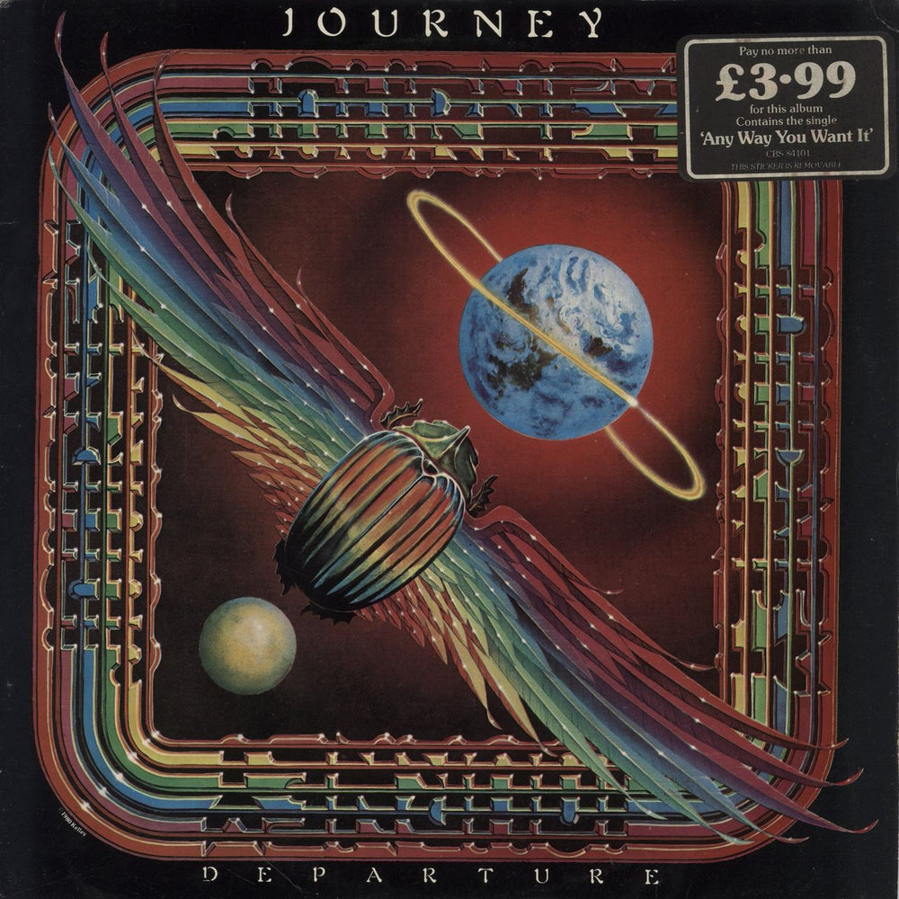 Journey Departure + Insert UK vinyl LP album (LP record) CBS84101