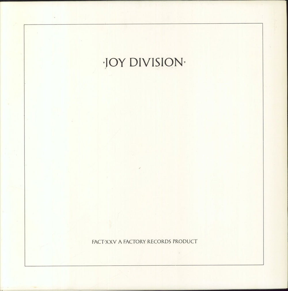 Joy Division Closer - VG UK vinyl LP album (LP record)