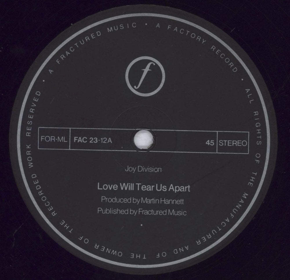 Joy Division Love Will Tear Us Apart - Shrink UK 12" vinyl single (12 inch record / Maxi-single) JOY12LO832268