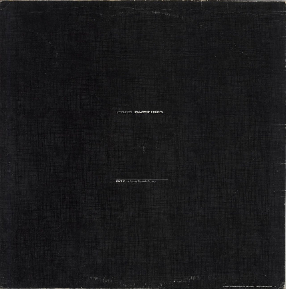 Joy Division Unknown Pleasures - 1st - Black - VG UK vinyl LP album (LP record)