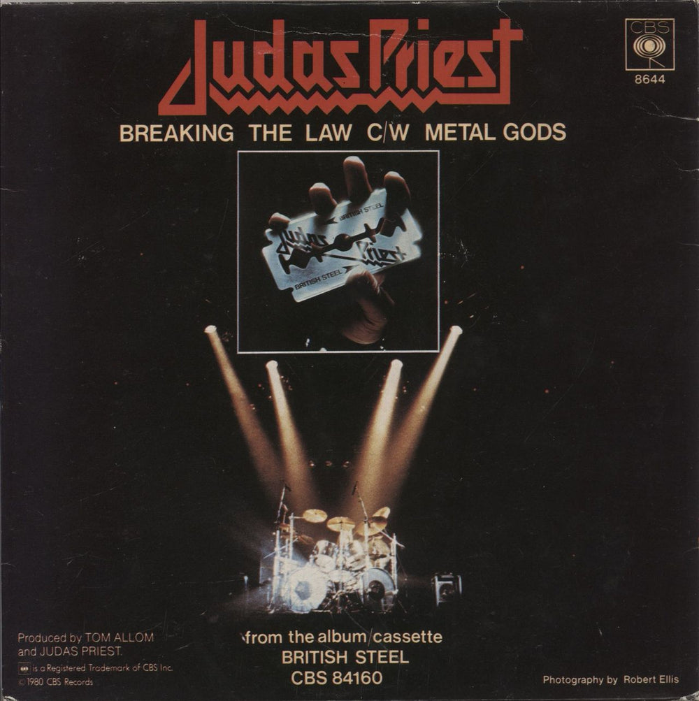 Judas Priest Breaking The Law UK 7" vinyl single (7 inch record / 45)