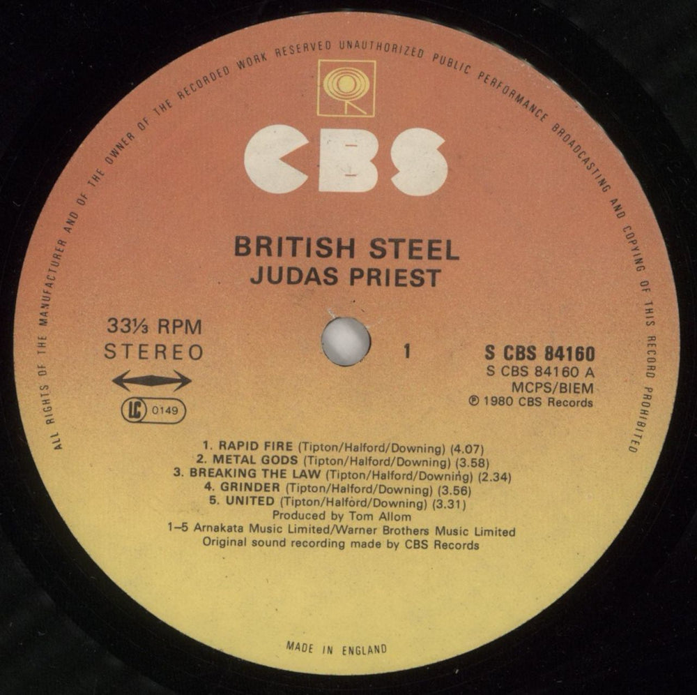 Judas Priest British Steel - VG UK vinyl LP album (LP record) JUDLPBR869802