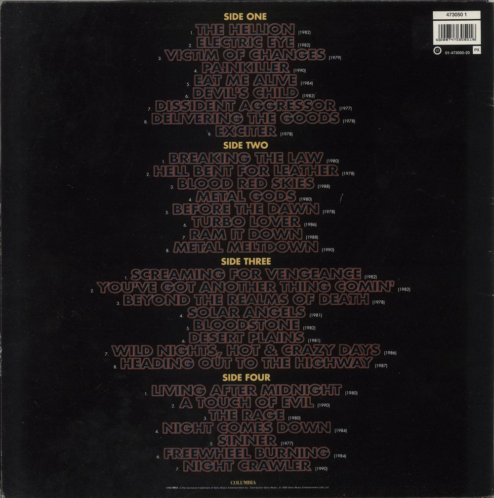 Judas Priest Metal Works 73-93 UK 2-LP vinyl record set (Double LP Album) 5099747305016