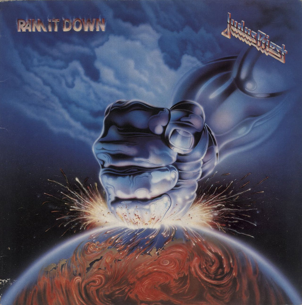 Judas Priest Ram It Down UK vinyl LP album (LP record) 4611081