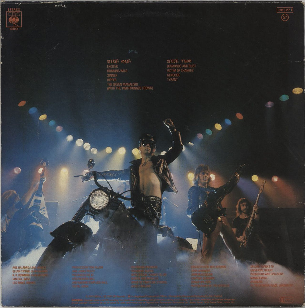 Judas Priest Unleashed In The East UK vinyl LP album (LP record)