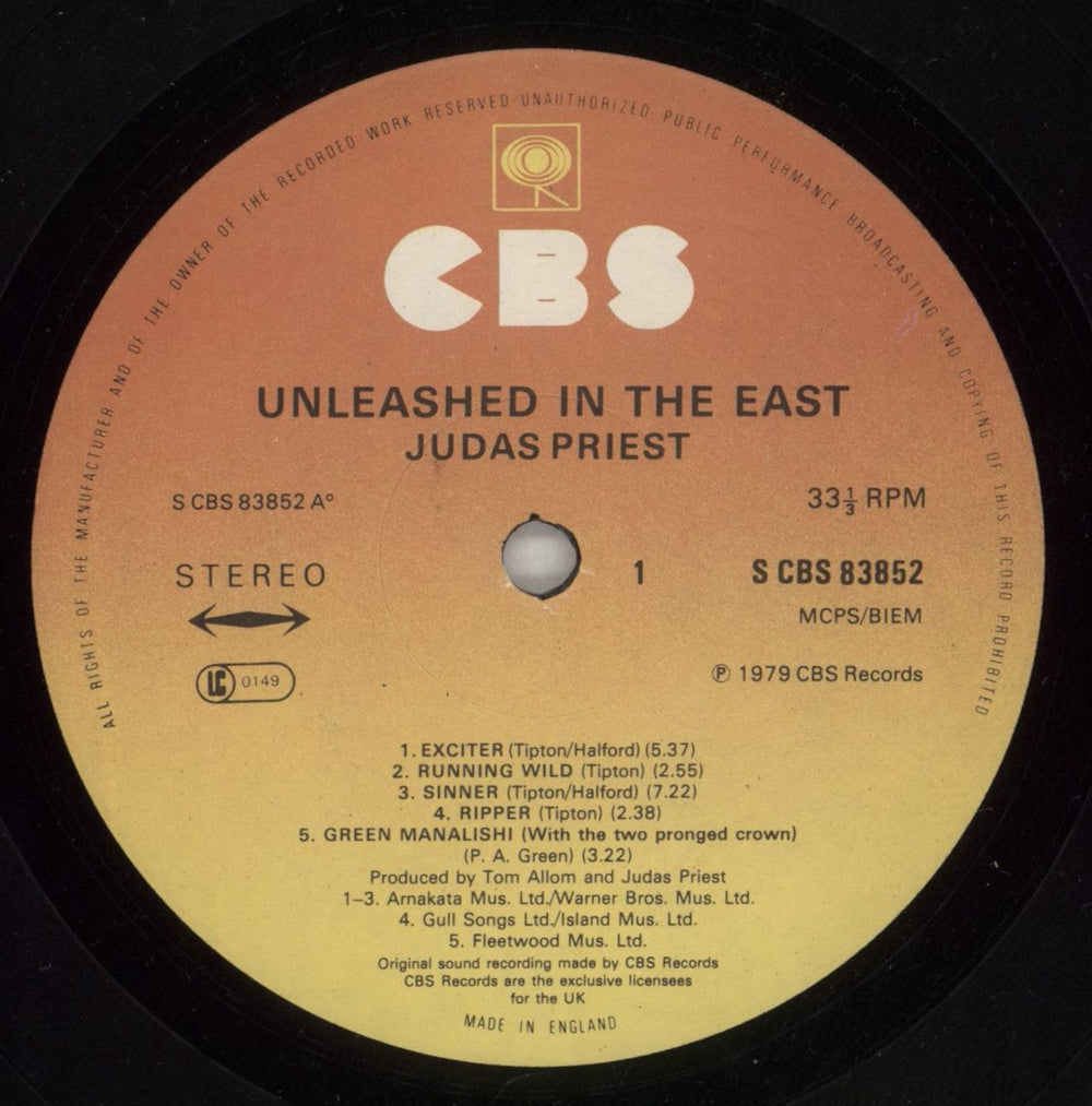 Judas Priest Unleashed In The East UK vinyl LP album (LP record) JUDLPUN229024