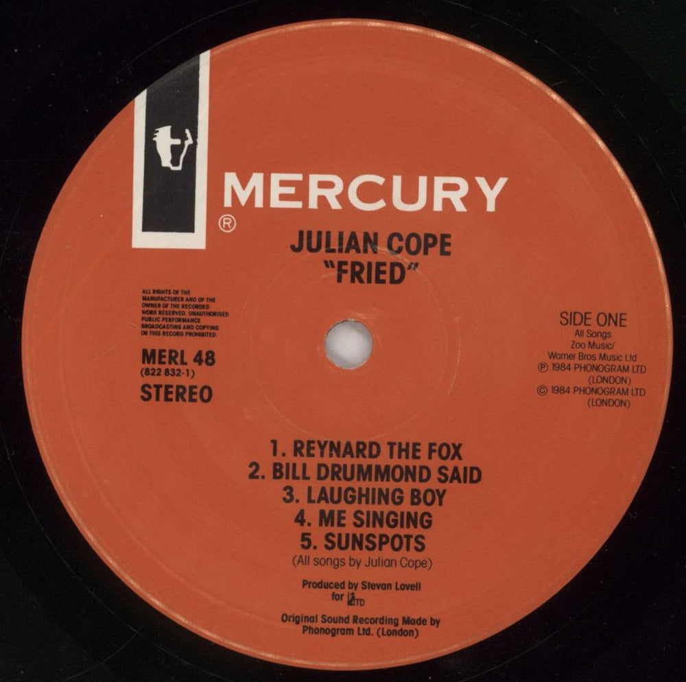 Julian Cope Fried UK vinyl LP album (LP record) COPLPFR631375